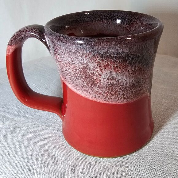 Deneen Pottery 2021 Red Velvet Be Mine Valentine Bones Coffee Mug Handmade - Picture 2 of 5